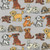 AE Nathan Fabrics Comfy Flannel Prints Cream Puppies