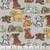 AE Nathan Fabrics Comfy Flannel Prints Cream Puppies