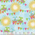 AE Nathan Fabrics Comfy Flannel Prints Blue Yellow Pink Owls Penants Sun