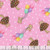 AE Nathan Fabrics Comfy Flannel Prints Pink Brown Mice Balloons Mushrooms