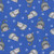 AE Nathan Fabrics Comfy Flannel Prints Blue Pouncing Cats