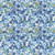 In The Beginning Fabrics Lovelies by Jason Yenter Blue Leah Floral, a vibrant floral fabric pattern with blue, green, and white flowers.
