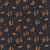 In The Beginning Fabrics Southwest Minis by Jason Yenter, Brown Tan Cowboy Cactus print fabric with desert-themed pattern including cowboys on horses, cacti, horseshoes, and stars on a dark background.