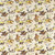 In The Beginning Fabrics Southwest Minis Jason Yenter Brown Sage Yellow Wild Horses Cowboys Cactus, watercolor pattern of wild horses, cacti, cowboys, and cow skulls in earth tones.