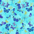 Timeless Treasures Fabrics Escapade Aqua Flying Metallic Butterflies, vibrant blue and gold butterflies on a light aqua background.