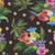 Benartex Fabrics Paradise Awaits Nicole Decamp Tropical Punch Black