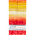 Island Batik Fabrics Foundations Opulent Orange Batiks 2.5 inch Strip Pack, pack of 40 pieces of fabric strips with vibrant orange and yellow watercolor batik designs.