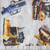 Hoffman Fabrics Hammer Down Grey Work Trucks Front End Loader F-150 Fork Lift Dump Truck