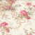 Clothworks Fabrics Charlotte Cream Pink French Ribbon Roses Cottage Floral, fabric with pink roses, ribbons, and floral patterns on a cream background.
