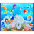 Clothworks Fabrics Suzy Bee Under the Sea Blue Playmat Fabric Panel 36