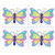 Clothworks Fabrics Suzybee Flutter the Butterfly 36 Inch Fat Quarter Panel White