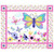 Clothworks Fabrics Suzybee Barnyard Blues 36 Inch Play Mat Panel White Pink