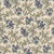 Marcus Fabrics Grace Elizabeth Carrie Quinn Floral & Vine Cream, fabric with a cream background and a detailed floral and vine pattern in shades of blue and green.
