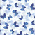 Wilmington Prints Fabrics Blissful Blues Jennifer Pugh  Butterfly Toss White