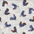 Wilmington Prints Fabrics Country Blue Susan Winget Rooster Toss Gray
