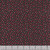 Wilmington Prints Fabrics Scarlet Dreams Beth Grove Swatches Black, fabric pattern with small red and gray dashed spots on a black background.