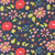 Moda Fabrics Delightfully Yours Sherri & Chelsi Navy Blue Garden Floral 108 Inch Wide Quilt Back