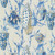 Waverly Fabrics Harrison Howard Ocean Wonders Luna Blue Ocean Shells, fabric featuring a pattern of blue and beige ocean shells and seaweed on a white background.
