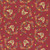 Henry Glass Fabrics Pennyberry Farm Kim Diehl Red Henny Penny, Christmas-themed fabric with white hens decorated with colorful circles, green leaves, and yellow stars on a red background.