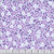 Benartex Fabrics Seaside Garden Shelley Cavanna Beachcomber Lilac, purple floral quilting fabric with small and large flowers and green leaves.