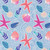 Moda Fabrics Reef Kate Spain Sea Shells Marlin