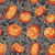 Henry Glass Fabrics Halloween Afterlife Party Glow in the Dark Orange Pumpkins Black Spider Webs