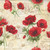 Timeless Treasures Fabrics Poppy Passion by Chong A Hwang Poppy Floral & Text Cream