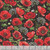 Timeless Treasures Fabrics Poppy Passion by Chong A Hwang Poppies On Script Black