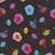 Timeless Treasures Fabrics Petal Power Tossed Flowers Black