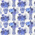 Windham Fabrics China Blue Whistler Studios White Porcelain Bouquets