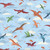 Andover Fabrics Prehistoric Dinosaurs by Makower UK Soar Light Blue