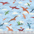 Andover Fabrics Prehistoric Dinosaurs by Makower UK Soar Light Blue
