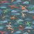 Andover Fabrics Prehistoric Dinosaurs by Makower UK Soar Dark Blue
