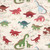 Andover Fabrics Prehistoric Dinosaurs by Makower UK Roam Cream