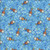 Henry Glass Fabrics Faith In Full Color Turquoise Blue Multi Tossed Chalice