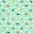 FreeSpirit Fabrics Floral Reef by Tula Pink School Crossing Seafoam Green, colorful fish and white polka dot pattern fabric close-up.