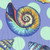 FreeSpirit Fabrics Floral Reef by Tula Pink Big Shelly Marine Blue 108 Quilt Back