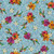 Quilting Treasures Fabrics Fluttering Petals by Andrea Lavery Blue Hummingirds Flowers