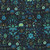 Quilting Treasures Fabrics Folklore by Dan Morris Navy Blue William Morris Floral