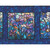 Quilting Treasures Fabrics Mosaic Blooms by Dan Morris Blue Purple Stained Glass Floral Patches