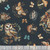 Quilting Treasures Fabrics Night Owls by Dan Morris Navy Brown Owls Butterflies Moths