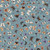 Quilting Treasures Fabrics Night Owls by Dan Morris Blue Orange Brown Moths, a colorful fabric pattern featuring various illustrated moths and butterflies on a textured blue background.
