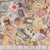 Quilting Treasures Fabrics Sew Shabby Chic By Dan Morris Grey Sewing Ephemera, vintage-style fabric with collage of sewing-themed illustrations and vintage ephemera.