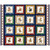 Quilting Treasures Fabrics Yippie Ki Yay! By Dan Morris Creative Red Blue Cowboys Cowgirls Panel, colorful farm-themed fabric with cowboys and cowgirls riding horses, playing guitar, and camping, suitable for quilting and craft projects.