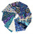Quilting Treasures Fabrics Mosaic Blooms by Dan Morris 12 Fat Quarters, colorful floral quilt fabric bundle with mosaic design and vibrant blue, purple, and gold hues.