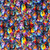 Timeless Treasures Fabrics Softie Minky Fleece Packed Rainbow Cats Red Blue Green Yellow