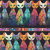 Timeless Treasures Fabrics Sophisticat Cats Quilt Cats Repeating Stripes Black