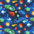 Timeless Treasures Fabrics Space Novelty Navy Orange Red Solar System Planets