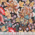 Free Spirit Fabrics Nocturnal Creatures Maria Matos Black Japanese Beetle Peony