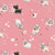 Moda Fabrics Funny Valentine Lizzy House Cats Dogs Hearts Pink Ballerina